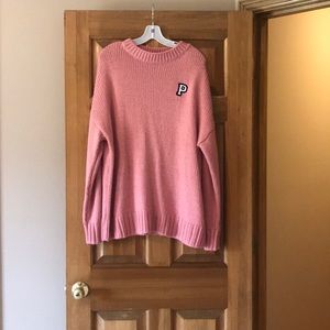 PINK Dusty Rose Colored Oversized Knit Sweater